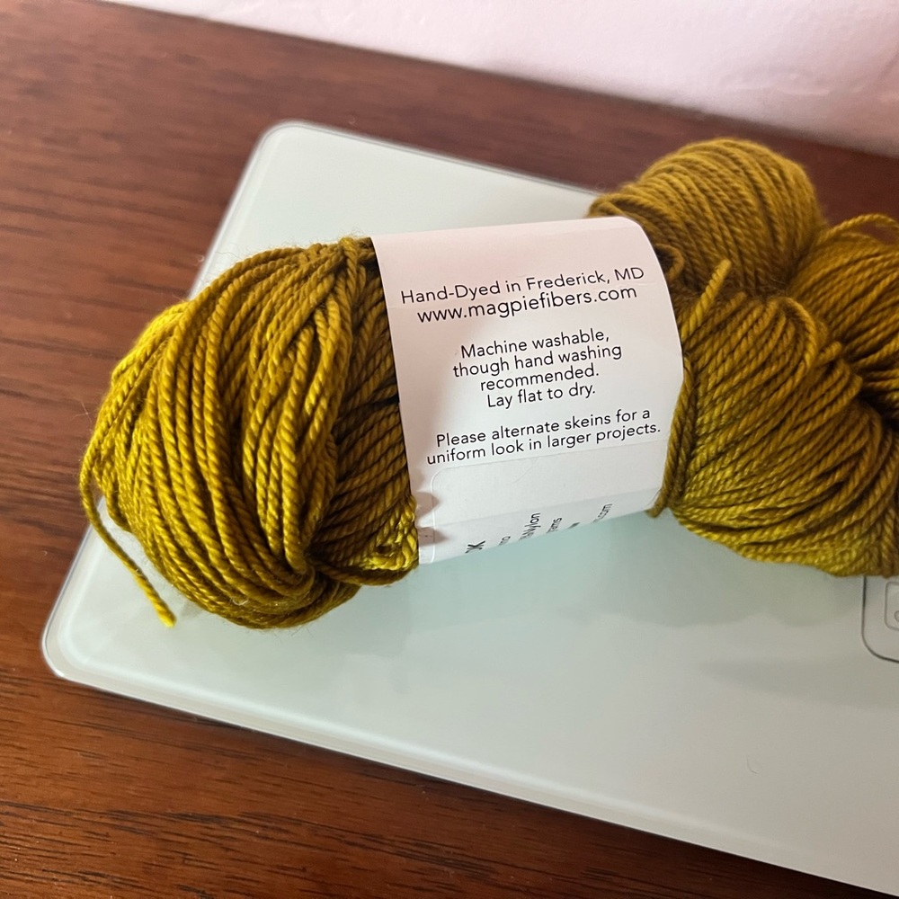 Hand-Dyed Yarn by Magpie Fibers